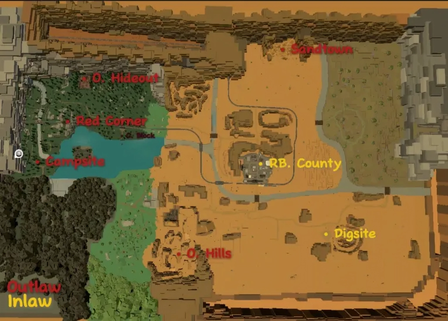 Bridger Western all spawn locations overview map